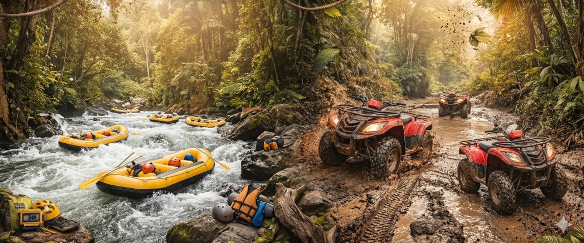 ATV & rafting adventure — tour poster
